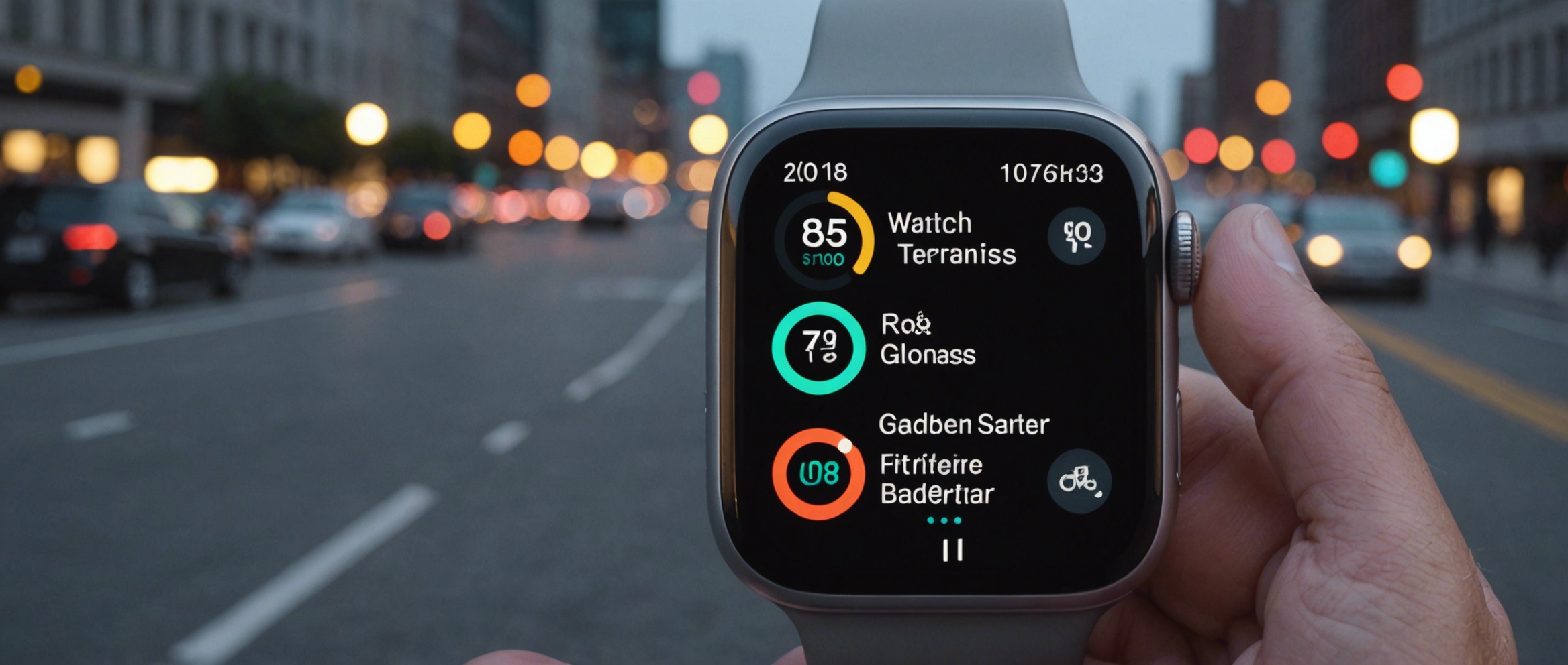 Крупный план Apple Watch Series 7 и iPhone, на которых отображаются навигационные карты с данными GPS и ГЛОНАСС.